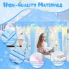CUBNBUD Frozen Princess Tent with Snowflake Lights and Rug for Girls Age 4-7, Kids Play Tent for Girls Indoor, Princess Castle Playhouse for Toddlers, Blue Frozen Toy 55x53 inch view 3