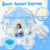 CUBNBUD Frozen Princess Tent with Large Snowflake Lights for Girls Age 4-7, Kids Play Tent for Girls Indoor, Princess Castle Playhouse for Toddlers, Blue Frozen Toy 55x53 inch view 4