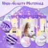 CUBNBUD Princess Tent with Large Star Lights for Girls Age 4-7, Kids Play Tent for Indoor, Castle Playhouse for Toddlers, Purple Princess Toy 55x53 inch view 2