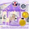 CUBNBUD Princess Tent with Large Star Lights for Girls Age 4-7, Kids Play Tent for Indoor, Castle Playhouse for Toddlers, Purple Princess Toy 55x53 inch view 3