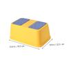 Levemolo Non-Slip Footstool for Boy Girl Stable Bathroom Stool for Toddlers Washing Hands Potty Training and Daily Use Kitchen Bathroom Yellow Single Layer view 2