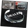 ORFOFE Wear-Resistant Poker Dealer Button Transparent Accessory with Engraved Letters for Professional Tournaments and Home Games view 3
