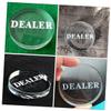 ORFOFE Wear-Resistant Poker Dealer Button Transparent Accessory with Engraved Letters for Professional Tournaments and Home Games view 4