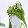 Animal Dinosaur Hat Plush Ear Kids Adults Cute Flap Moving Jumping Hat view 3