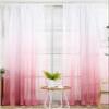Iuokuby Beautiful Luxury Semi Sheer Curtains Window Treatments Tulle Gauze Modern Simple Ombre Style Rod Pocket for Kids Baby Room Bedroom Balcony(1 Panel, W 52 x L 95 inch, Pink) view 1