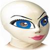 AiCc stylists Latex Hood Mask White and Colors Trim Masquerade Party Mask Clown Mask Cosplay (M) view 1