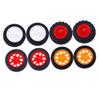 CHILDWEET 8pcs Plastic Toy Car Wheels for Model Vehicles Four-Wheel Drive Replacement Tires for Projects and Crafts view 1