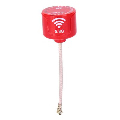 5.8Ghz 3dBi, Directional High Gain RHCP Antenna with Low Feeder Loss, Suitable for FPV Drone, Red, with Angled MMCX, 100MHz Bandwidth for Strong Signal (UFL)