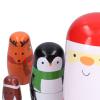 evhooe 6pcs Russian Nesting Dolls Gifts Wooden Painting Art Crafts Cartoon Ornaments for Home Decoration view 4