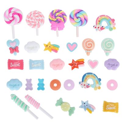 29Pcs Simulation Candy Set DIY Food Set Craft Decor Plastic Decoration for Phone Shell Shop Bulletin Board