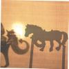 Abaodam 4pcs Horse Shadow Puppets Craft Traditional Chinese Shadow Puppet Figures for Creative Play Cultural Appreciation and Storytelling Activities view 4