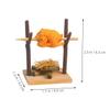 Abaodam 1set Miniature BBQ Grill for Dollhouse Realistic Outdoor Barbecue Accessories for Tiny Cooking Scenes for Garden Decoration and Pretend Play view 2