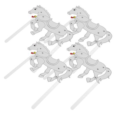 Abaodam 4pcs Horse Shadow Puppets Craft for Creative Traditional Chinese Style Materials for Endless Fun and Imagination