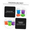BUTIFULSIC 4pcs Foldable Fishing Bucket Portable PVC Painting Pen Washer Collapsible Outdoor Water Container for Students Art Supplies Camping and Gardening Random Colors view 3