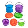BUTIFULSIC 4pcs Foldable Fishing Bucket Portable PVC Painting Pen Washer Collapsible Outdoor Water Container for Students Art Supplies Camping and Gardening Random Colors view 4