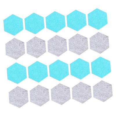 Parliky Hexagon Tack Board Felt Board for Wall Wool Felt Sticker Set Adhesive Wall Stickers Classroom Decor