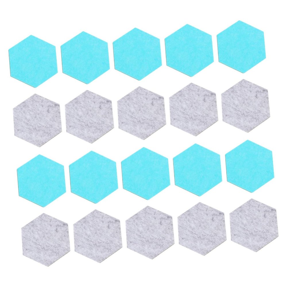 Parliky Hexagon Tack Board Felt Board for Wall Wool Felt Sticker Set Adhesive Wall Stickers Classroom Decor