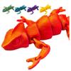 3D Printed Lizard Flexible Joint Animal Lacertid Figurines Stress Relief 3D Print Chameleon Home Tabletop Ornaments Animal Lacertid Figurines Stress Relief Crawling Lizard Model (Black) view 1