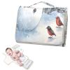 Kigai Christmas Snowmen Diaper Changing Pad for Boys and Girls Waterproof Foldable Portable Changing Pad Travel Baby Changing Pad view 2