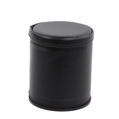 WHAMVOX Mute Dice with Pu Leather Cup Felt Lining PVC Dice Included Parties Camping and Game Black