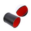 WHAMVOX Mute Dice with Pu Leather Cup Felt Lining PVC Dice Included Parties Camping and Game Black view 3