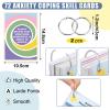 Affrolling 72 Pcs Anxiety Coping Skill Cards Social Anxiety Relief & Self Care Flashcard with Metal Binder Rings Coping Strategy Therapy Cards for Family University and Office(5.9 x 4 Inches) view 2