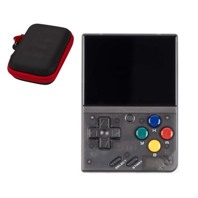 ConGamefun Mini V4 Portable Handheld Games Console with Storage Bag, 2000mAh Rechargeable Battery, Great Gift Ideas for A Birthday Present-Transparent Black (Without Memory Card)
