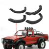 WHAMVOX 4pcs Rubber Wheel Eyebrow Flares for Rc Crawler Car Body Prevent Scratches and Mud Damage Paint Ready Black view 1