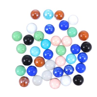WHAMVOX 50pcs Hydroponic Plant Glass Marbles Beads Shiny Balls Glittered Decorative Balls Glass Toys