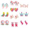 DEVIENG Clip On Earrings Hypoallergenic Clips Earrings Sets Suitable for Ages 4-12 Little Girls, Cute Small Clips On Earrings Jewelry Gifts Set (Clip On Earrings-10 Pairs) view 1