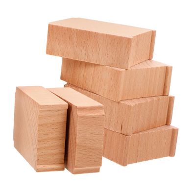 ORFOFE 6pcs Wooden Train Track Bridge Supports Bridge Pier Track Railway Accessories for Train Boys and Girls Building Toys