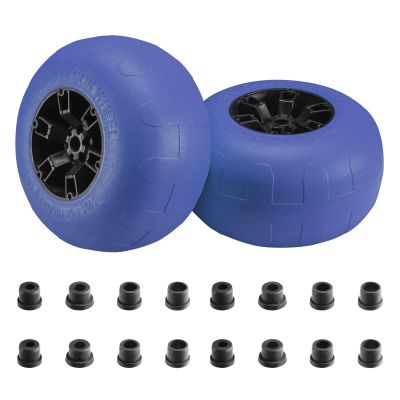 Beach Balloon Wheels, 13" Flat-Free Solid PU Beach Cart Tires Replacement Big Sand Wheels for Beach Buggy, Kayak Trolley, Canoe Cart, Rolling Walker, Garden Cart, Wheelchair & Buggy, 2-Pack