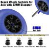 Beach Balloon Wheels, 13" Flat-Free Solid PU Beach Cart Tires Replacement Big Sand Wheels for Beach Buggy, Kayak Trolley, Canoe Cart, Rolling Walker, Garden Cart, Wheelchair & Buggy, 2-Pack view 4