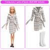 13 Pcs Doll Winter Clothes and Accessories - 3 Set Dolls Winter Coat Clothes, 2 Pairs of Shoes and 8 Pcs Skiing Accessories for 11.5 Inch Girl Doll Winter Playset view 2