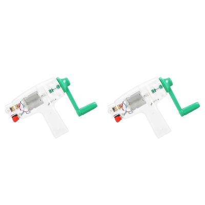 2 Pcs Hand Crank Driven Electricity Generator Mechanical for Home and Emergency