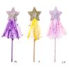 HEYXI Princess Wand for Girls Star Princess Wand Fairy Wand Crystal Fairy Wand Star Wand Yellow view 3