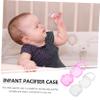 BIUDECO 2pcs Pacifier Case Portable Pacifier Holder Box for Travel Design Material Convenient Storage Go Parents Includes view 3