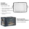 Nander Happy Christmas Eve Storage Basket 1PCS,Foldable Storage Bin Waterproof Laundry Basket Storage Box with Handle for Home Closet & Office Living Room view 2