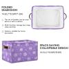Nander Dreamy Christmas Snowflakes Storage Basket 2PCS,Foldable Storage Bin Waterproof Laundry Basket Storage Box with Handle for Home Closet & Office Living Room view 2