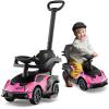 Nightcore 3-in-1 Push Car for Toddlers, Licensed Lamborghini Stroller Sliding Car with Push Handle & Arm Guardrails, Horn, Under Seat Storage, Ride on Kids Toy Car for Boys & Girls (Pink) view 1