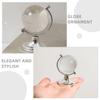 BIUDECO 3pcs Crystal Globe Decor for Desktop Elegant Tabletop Ornament Versatile Decoration for Home Office Beautiful Crystal Globe Solid Base Unique Idea for Special Occasions view 2