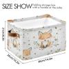 Nander Cute Fox Storage Basket 1PCS,Foldable Storage Bin Waterproof Laundry Basket Storage Box with Handle for Home Closet & Office Living Room view 3