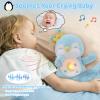 Emoin Penguin Stuffed Animal, Breathing Penguin Plush Baby Toy Sleep Buddy with Realistic Breathing Motion and Lights Music for Adults and Kids-Blue view 4