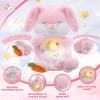 Emoin Breathing Bunny Plush, Breathing Stuffed Animal Sleep Buddy Bunny Teddy Plush with Light and Musical Doll for Adults and Kids,Anxiety Teddy for Adults view 4