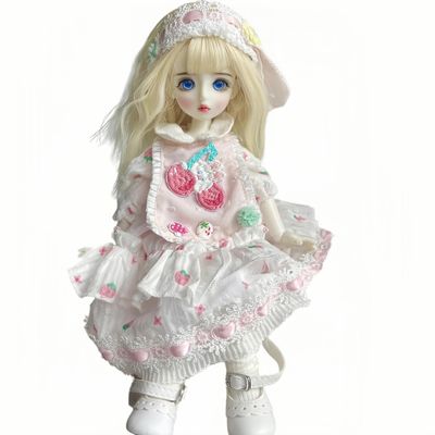 1/6 BJD Doll Kawaii Ball Joint Doll Handmade Makeup 11.8 Inches Collectible Cartoon Dress up Dolls Best Gift (Y)