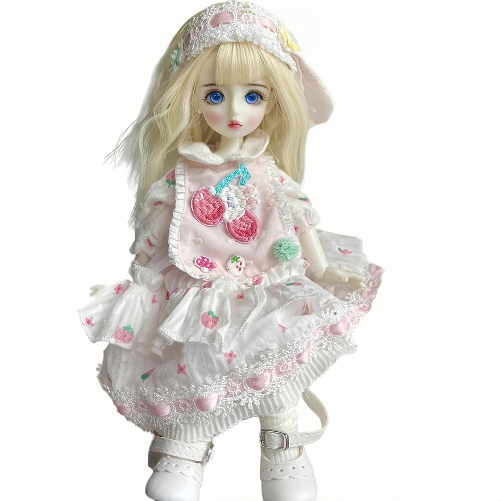 1/6 BJD Doll Kawaii Ball Joint Doll Handmade Makeup 11.8 Inches Collectible Cartoon Dress up Dolls Best Gift (Y)