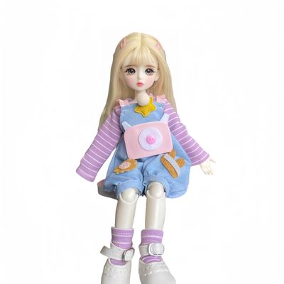 1/6 BJD Doll Kawaii Ball Joint Doll Handmade Makeup 11.8 Inches Collectible Cartoon Dress up Dolls Best Gift (C)