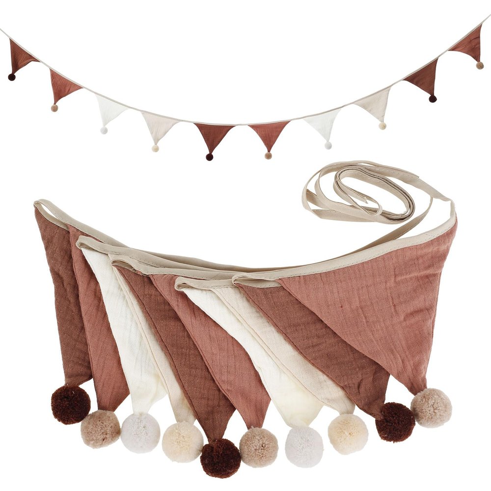 2Pcs 10 ft Pennant Banner Flags, Fabric Triangle Flag Banner, Hanging Triangle Bunting Flag, 10 Flags Triangle Garland Banner, Decorative Flag Banner Garland for Nursery Decor Playroom (Style 1)