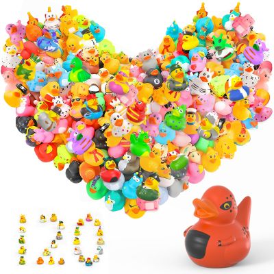 120 Pcs Rubber Ducks in Bulk, Mini Rubber Duckies for Toddler Baby Bath Toys, Kids Bath Pool Toys, Duck Gifts for Birthday Party Favors
