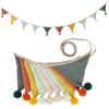 2Pcs 10 ft Pennant Banner Flags, Fabric Triangle Flag Banner, Hanging Triangle Bunting Flag, 10 Flags Triangle Garland Banner, Decorative Flag Banner Garland for Nursery Decor Playroom (Style 2) view 1
